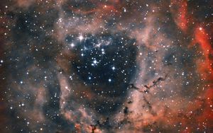 Preview wallpaper rosette nebula, nebula, galaxy, stars, space