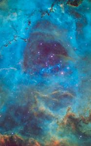 Preview wallpaper rosette nebula, nebula, glow, stars, space