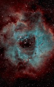 Preview wallpaper rosette nebula, nebula, shine, stars, space