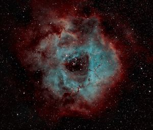 Preview wallpaper rosette nebula, nebula, shine, stars, space