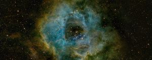 Preview wallpaper rosette nebula, nebula, stars, space
