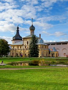 Preview wallpaper rostov, great kremlin, russia, temple