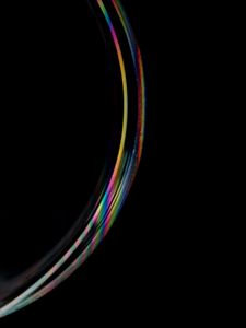 Preview wallpaper round, rainbow, black background