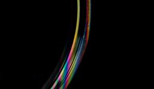 Preview wallpaper round, rainbow, black background