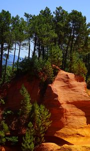 Preview wallpaper roussillon, rock, quarry, trees