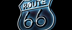 Preview wallpaper route 66, neon, numbers, inscription