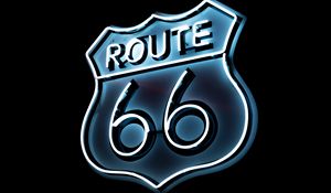 Preview wallpaper route 66, neon, numbers, inscription