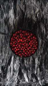 Preview wallpaper rowan, berries, red, bowl