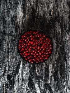 Preview wallpaper rowan, berries, red, bowl