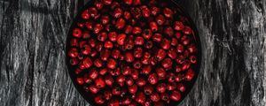 Preview wallpaper rowan, berries, red, bowl