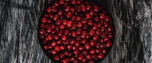 Preview wallpaper rowan, berries, red, bowl