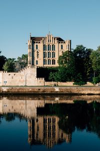 Preview wallpaper royal villa, castle, river, trees, regensburg