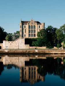 Preview wallpaper royal villa, castle, river, trees, regensburg