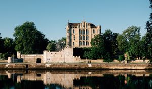 Preview wallpaper royal villa, castle, river, trees, regensburg