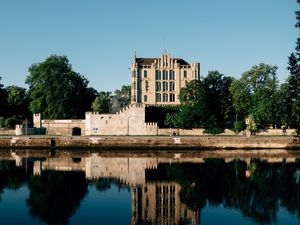 Preview wallpaper royal villa, castle, river, trees, regensburg