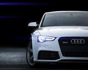 Preview wallpaper rs5, audi, white, front view