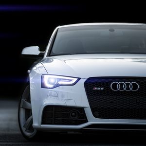 Preview wallpaper rs5, audi, white, front view