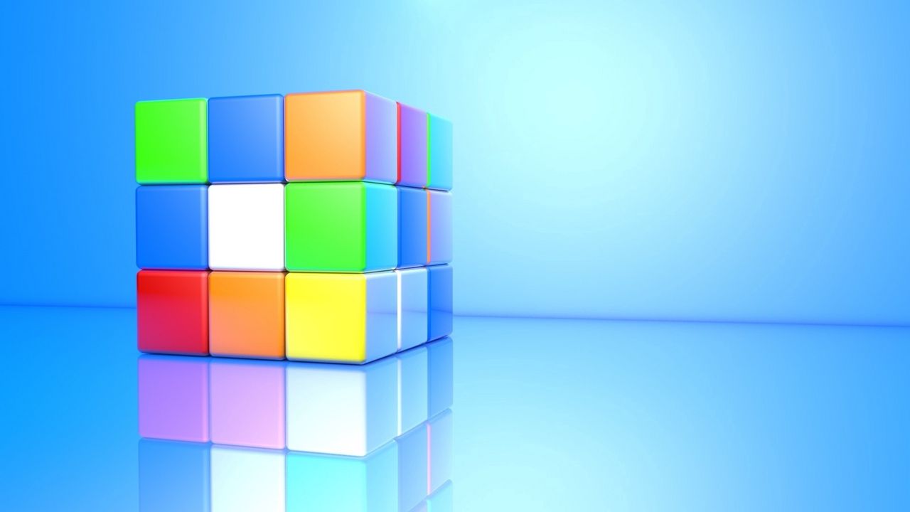 Wallpaper rubiks cube, colorful, face, cube