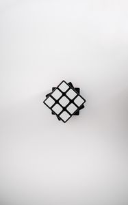 Preview wallpaper rubiks cube, cube, aerial view, white