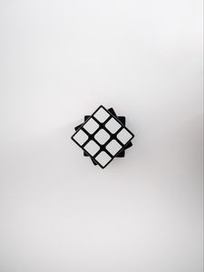 Preview wallpaper rubiks cube, cube, aerial view, white