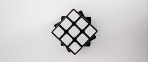 Preview wallpaper rubiks cube, cube, aerial view, white