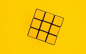 Preview wallpaper rubiks cube, cube, levitation, yellow