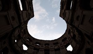 Preview wallpaper ruins, building, architecture, old, bottom view