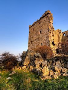 Preview wallpaper ruins, mountains, glade, construction, stones, architecture