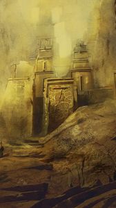 Preview wallpaper ruins, sand, ancient, old, art