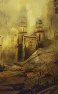 Preview wallpaper ruins, sand, ancient, old, art