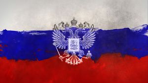 Preview wallpaper russia, coat of arms, eagle, flag