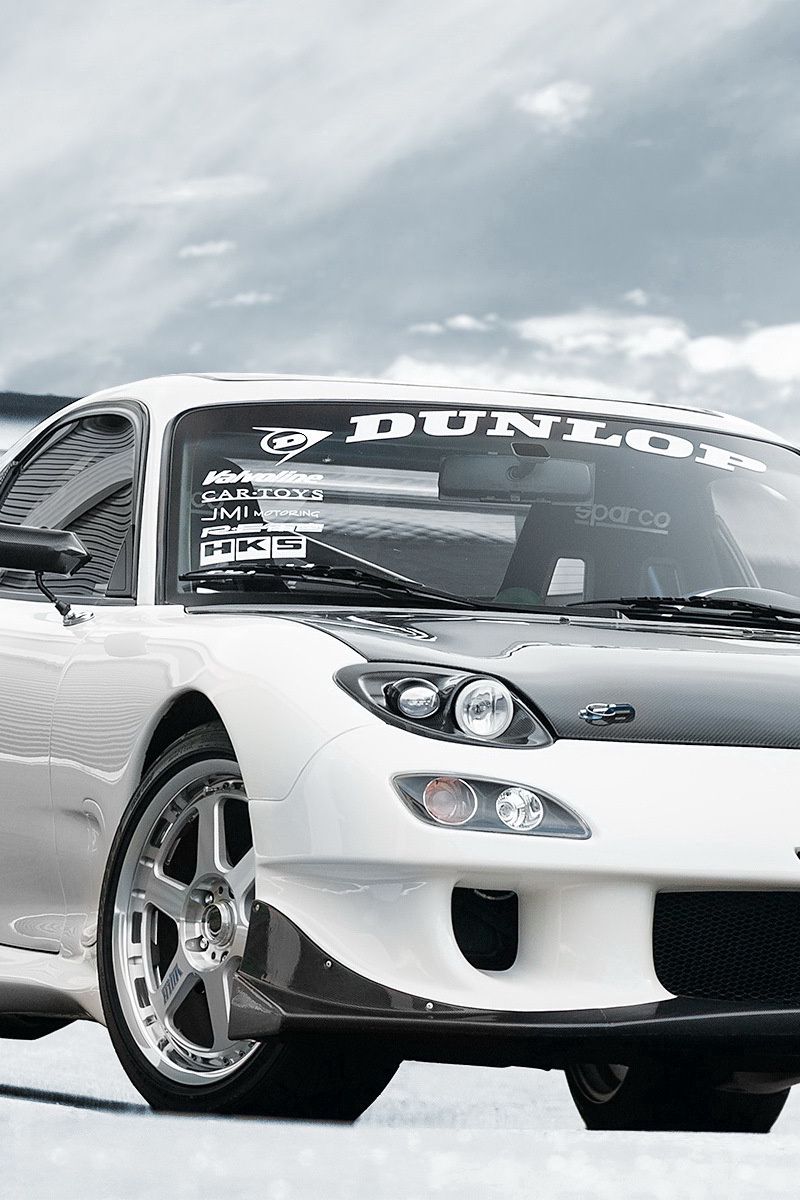 Download Wallpaper 800x10 Rx 7 White Mazda Dunlop Iphone 4s 4 For Parallax Hd Background