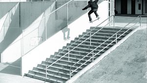 Preview wallpaper ryan smith, jump, skateboard, ladder, steps, trick