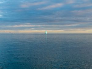Preview wallpaper sail, boat, sea, minimalism