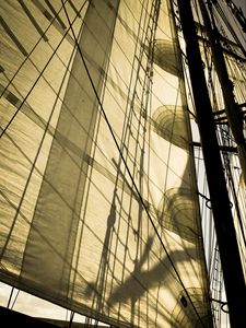 Preview wallpaper sail, mast, sea, sunlight