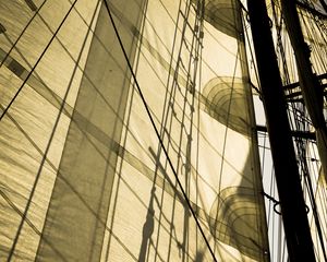 Preview wallpaper sail, mast, sea, sunlight