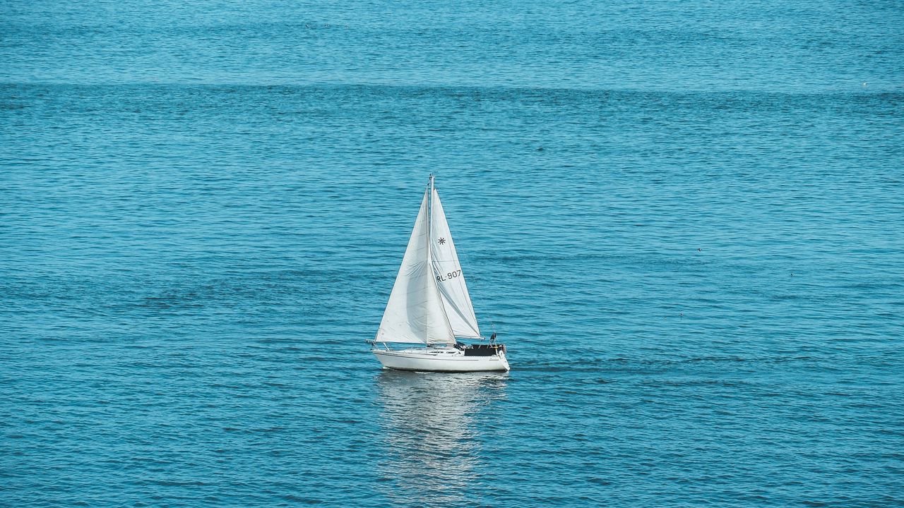 Wallpaper sailboat, boat, sea, water