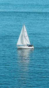 Preview wallpaper sailboat, boat, sea, water