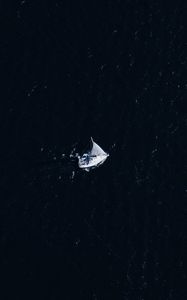 Preview wallpaper sailboat, boat, sea, aerial view