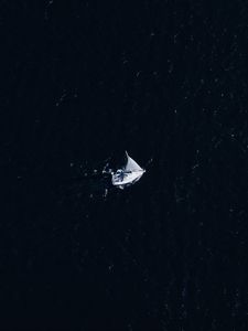 Preview wallpaper sailboat, boat, sea, aerial view