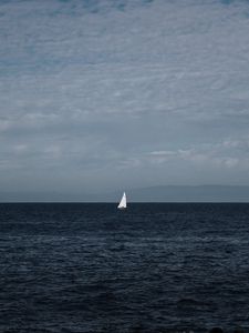 Preview wallpaper sailboat, boat, sea, water, alone