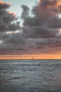 Preview wallpaper sailboat, horizon, sea