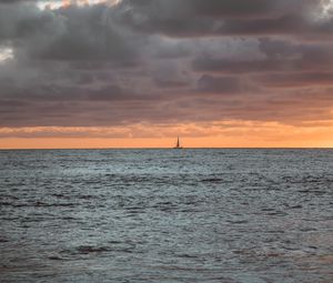 Preview wallpaper sailboat, horizon, sea