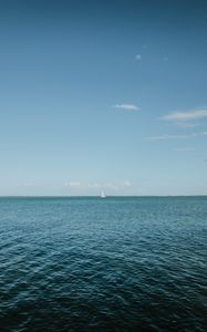 Preview wallpaper sailboat, horizon, sea, sky