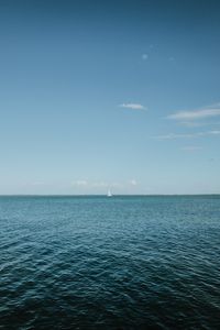 Preview wallpaper sailboat, horizon, sea, sky