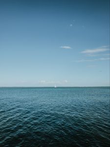 Preview wallpaper sailboat, horizon, sea, sky