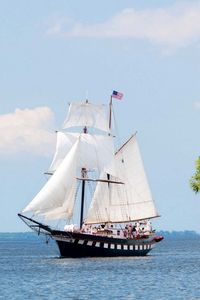 Preview wallpaper sailboat, white, sail, mast, ship