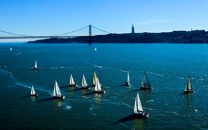 Preview wallpaper sails, sea, swim