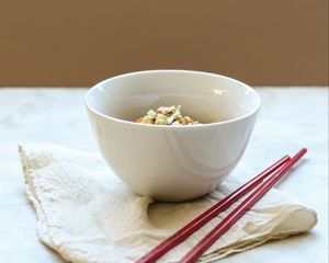 Preview wallpaper salad, bowl, sticks