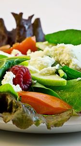 Preview wallpaper salad, cheese, fruit, vegetables